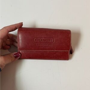Coach Cherry Red Leather Wallet
